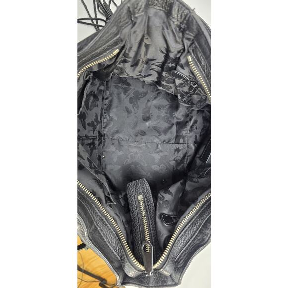 Rebecca Minkoff Fringe Regan Satchel Black with detachable strap - Picture 6 of 7